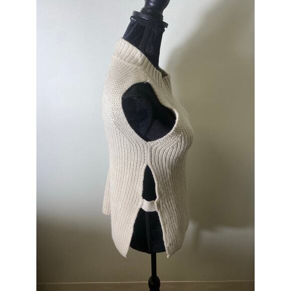 Mus Bombon Cream Pullover Sweater Tunic Vest Sz S - Picture 2 of 5